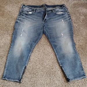 Silver jean sz 22 L 25 crop Kenni jean